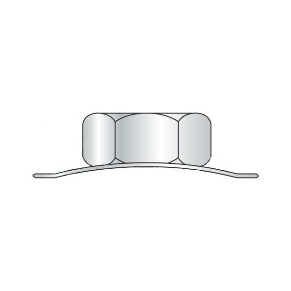Newport Fasteners External Tooth Lock Washer Lock Nut, 3/8"-16, Steel, Zinc Plated, 0.32 in Ht, 1000 PK 132671 - main